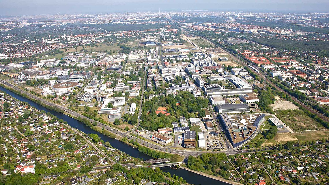 A bird's eye view of the Adlershof Science and Technology Park, Brain City Berlin