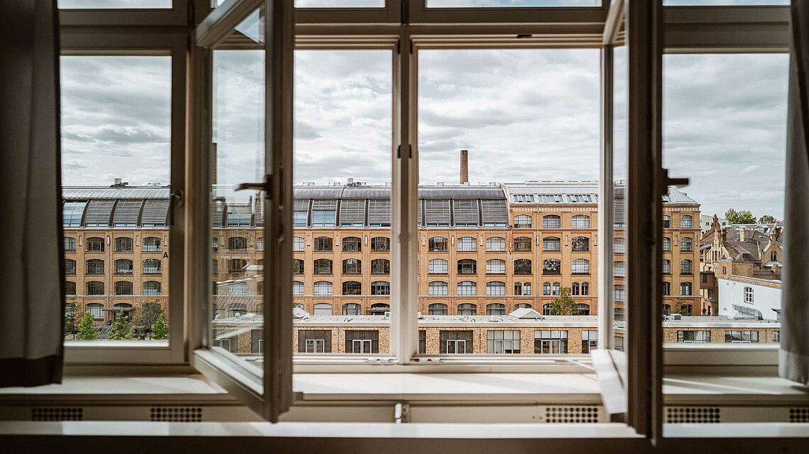View through window atHTW  Campus Wilhelminenhof, Brain City Berlin  