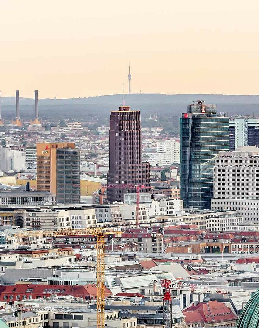 View at Potsdamer Platz from Berlin Cathedral, Brain City Berlin