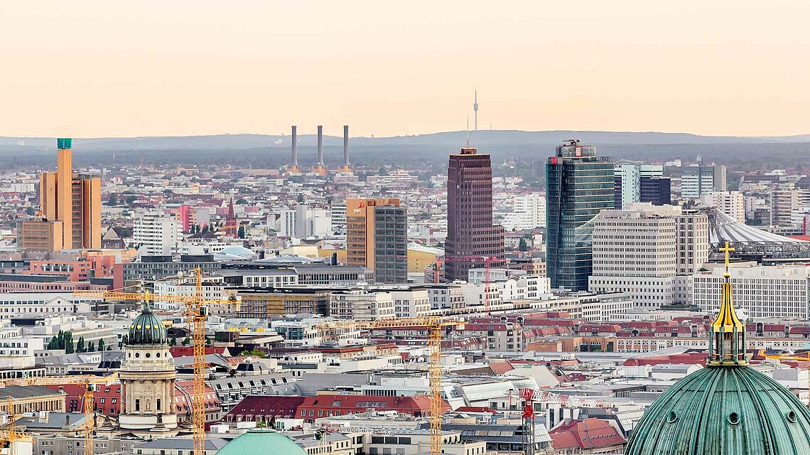 View at Potsdamer Platz from Berlin Cathedral, Brain City Berlin