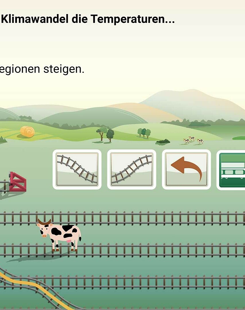 Questions concerning climate change from the app "Train 4 Science", Brain City Berlin