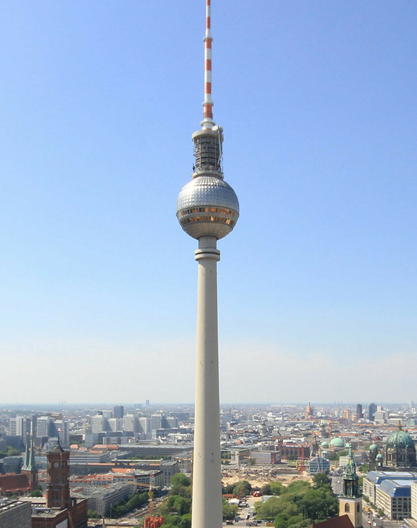 Berlin television tower photographed from the City West. Brain City Berlin